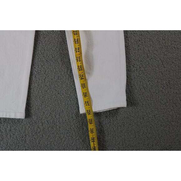 New Re/Done Womens 24 White Jeans Hacienda The Shortie Distressed - Picture 6 of 7